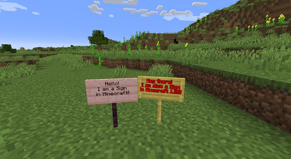 how to make a sign in minecraft