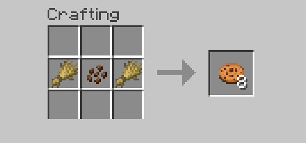 minecraft cookie crafting recipe