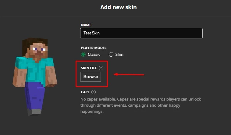 Minecraft skins with cape Mojang (Classic)