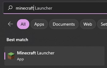 Start minecraft launcher