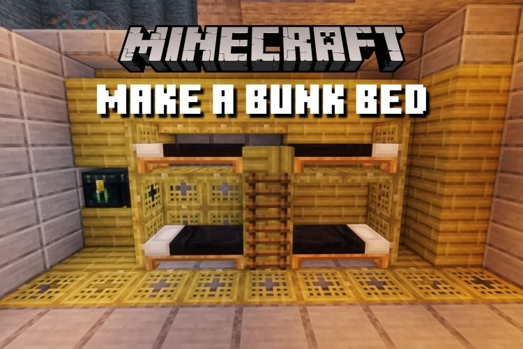 how to make a bunk bed in minecraft